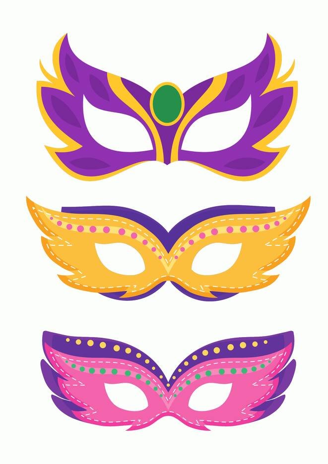 Máscaras de carnal para imprimir para imprimir página 2